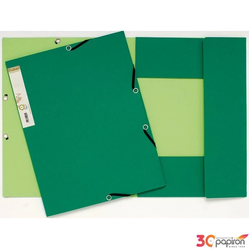 Gumis mappa A4 Exacompta Forever zöld prespán 380g 56983E