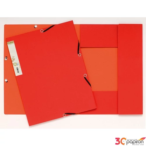 Gumis mappa A4 Exacompta Forever piros prespán 380g 56985E