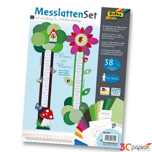 Magasságmérő szett 150cm fa/vi 150cm fa/virág 38db 
