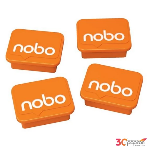 Táblamágnes Nobo mágneses táblához 4db-os narancs Prezentáció NOBO 1905327