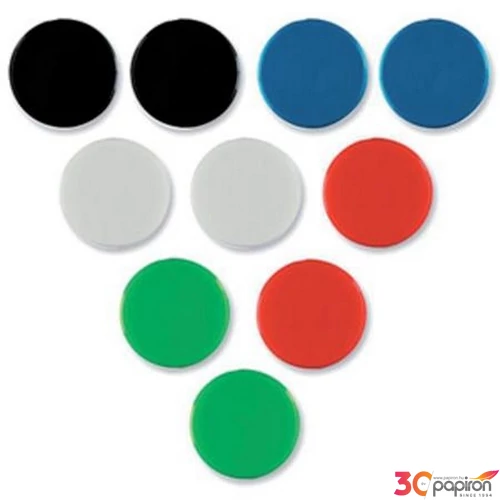 Táblamágnes 20mm Nobo mágneses táblához 8db-os piros Prezentáció NOBO 1901442