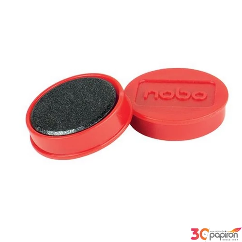 Mágneskorong 30mm Nobo fehértáblához, 4 db,piros 