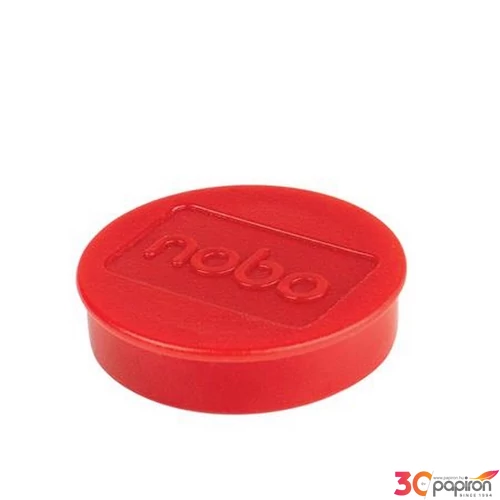 Mágneskorong 38mm Nobo fehértáblához, 10db,erős, piros 