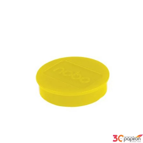 Mágneskorong 38mm Nobo fehértáblához, 10db,erős, sárga 