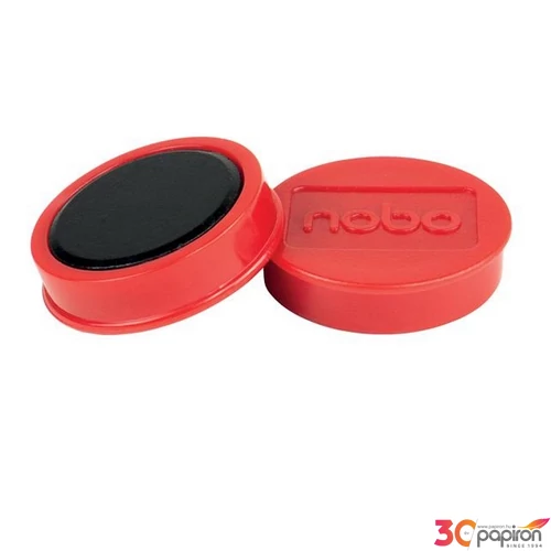 Mágneskorong 38mm Nobo fehértáblához, 4 db,piros 