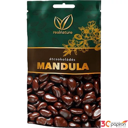 Mandula 75 g REAL NATURE étcsokoládés