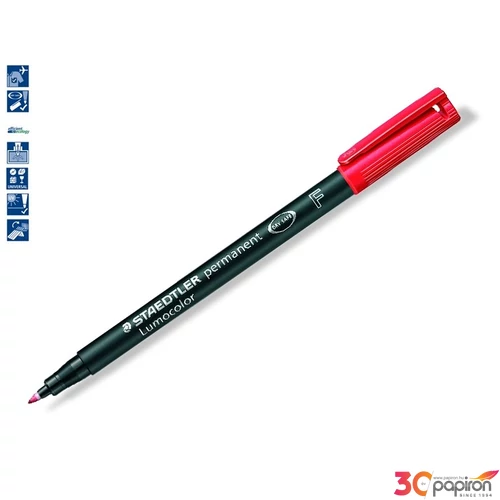 Alkoholos marker Staedtler Lumocolor 318 F OHP 0,6mm tűhegyű piros Írószerek STAEDTLER 318-2
