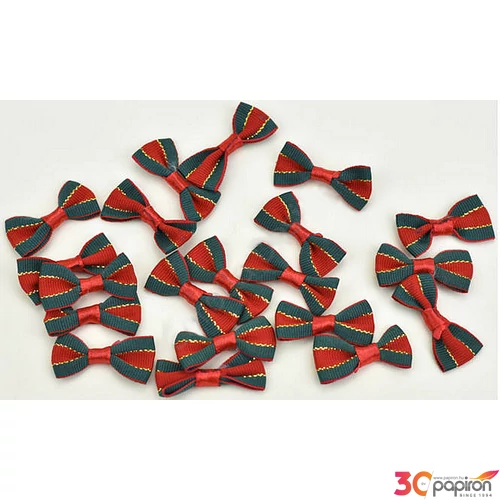 Masni textil karácsonyi piros-zöld arany (20db/csomag) [5998997713421]