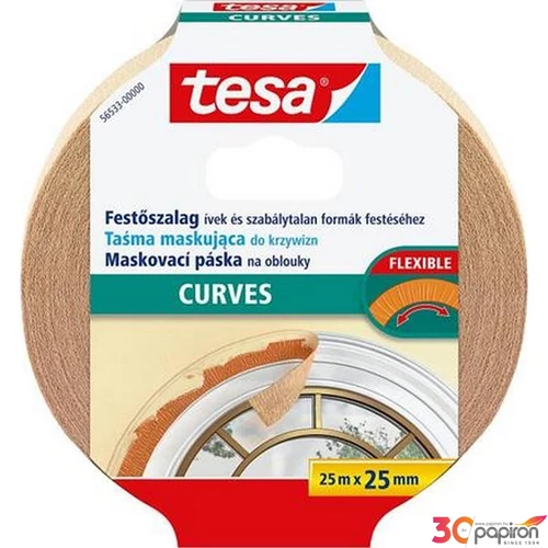 Maszkolószalag  TESA Perfect Curves 25mm x 25m ívekhez maszkolószalag