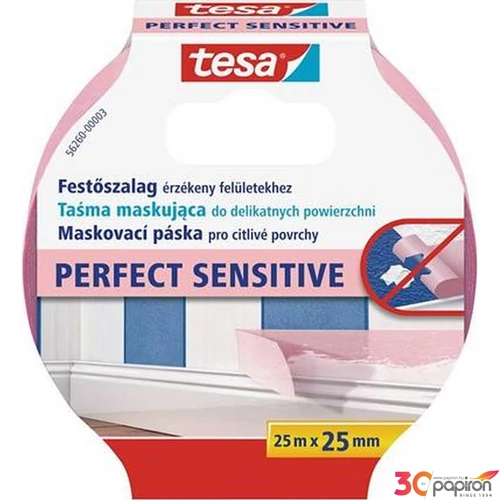 Maszkolószalag  TESA Perfect Sensitive 25mm x 25m maszkolószalag érzékeny felületekhez