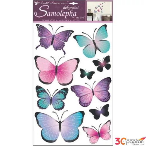 Falmatrica csillámos pillangós 60x32cm