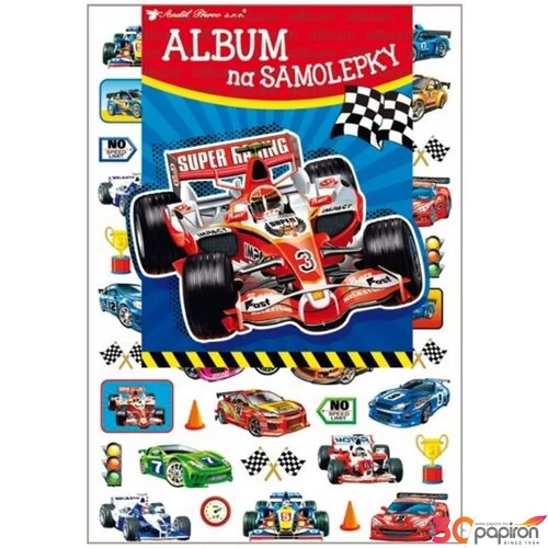 Matrica album+matricák versenyautók