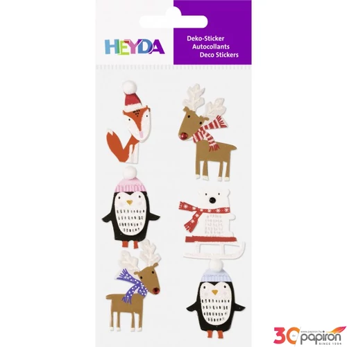 Matrica HEYDA Christmas Animals  6db-os  203780701