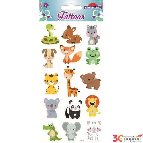 Matrica tetováló Tattos Kisállatok 9x17cm