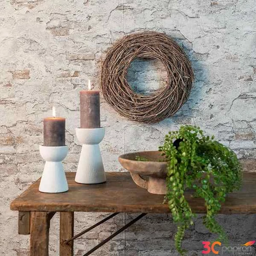 Gyertyatartó fehér mécsestartó Tealight rd Mikela M white 22cm SDDST53