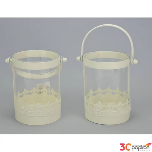 Mécsestartó lámpás üvegből átmérő:10cm, mag:14/20cm