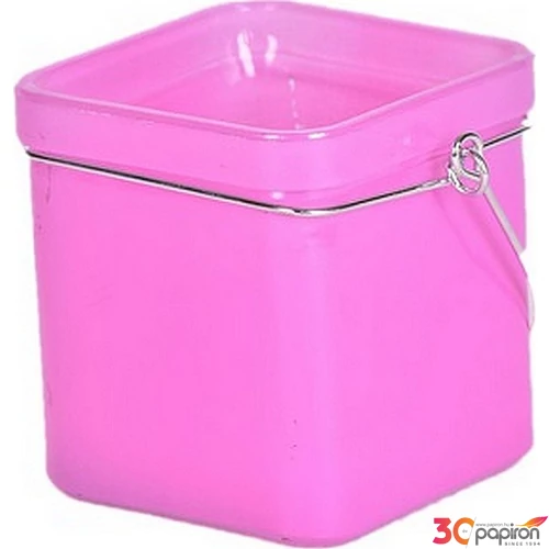 Mécsestartó üveg pink  