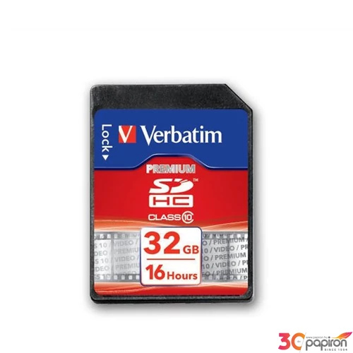Memóriakártya SDHC 32GB VERBATIM Premium 45/10MB/s Adattárolók VERBATIM 43963
