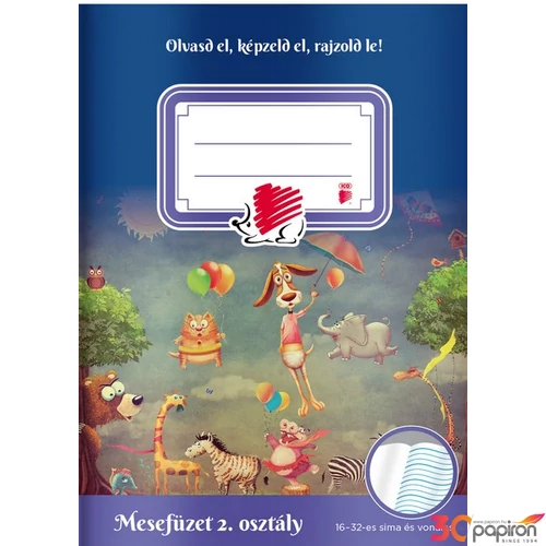 Mesefüzet II.osztályos Süni Olvasd el, képzeld el, rajzold le! Ico Süni iskolaszezonos tanszerek