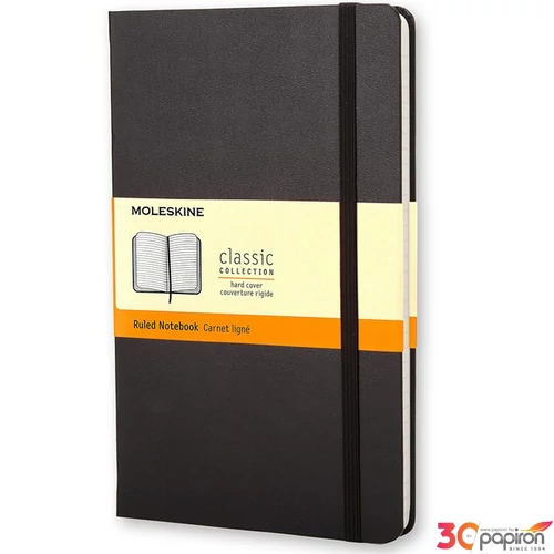 Moleskine Notesz fekete MM710 P vonalas kemény fedeles Notesz jegyzet
