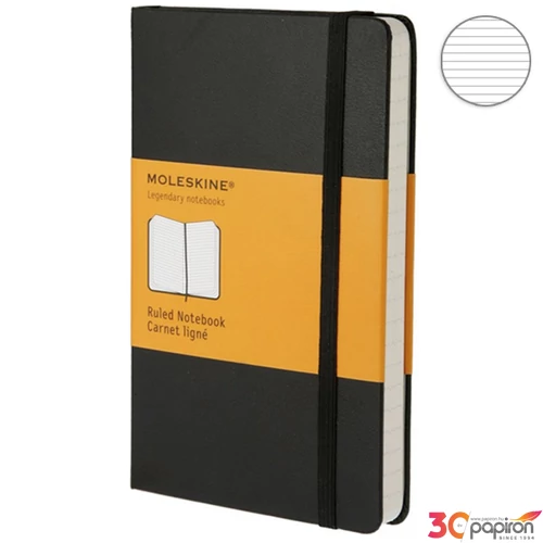 Moleskine Notesz fekete QP060F L vonalas kemény fedeles Notesz jegyzet