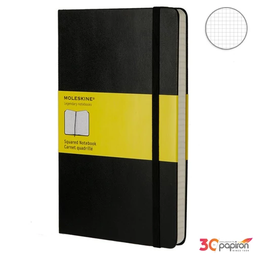 Moleskine Notesz fekete QP061F L kockás kemény fedeles Notesz jegyzet