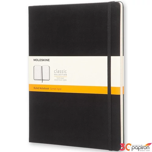 Moleskine Notesz kemény fekete Fekete XL VONALAS QP090