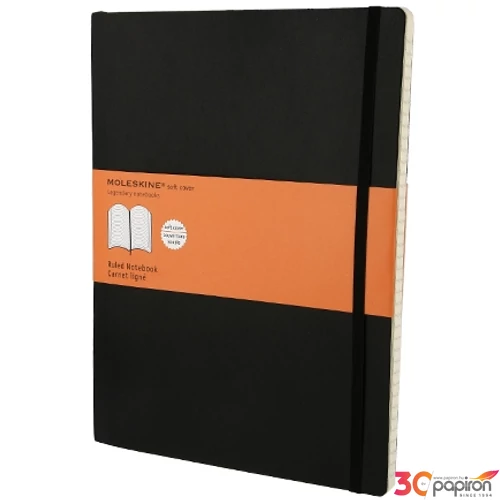 Moleskine Notesz puha fekete Fekete XL VONALAS QP621