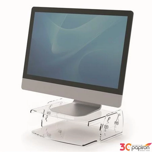Monitorállvány Fellowes állítható, Clarity, átlátszó