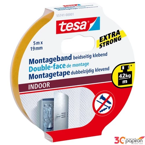 Montázsszalag kétoldalas TESA Powerbond 55741 beltéri 5mx19mm