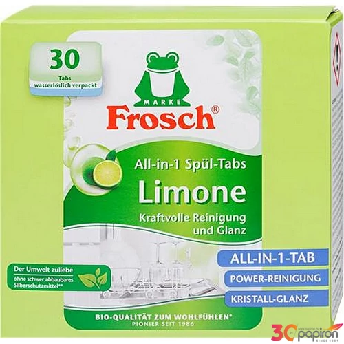 Mosogatógép tabletta 30db FROSCH zöldcitrom 