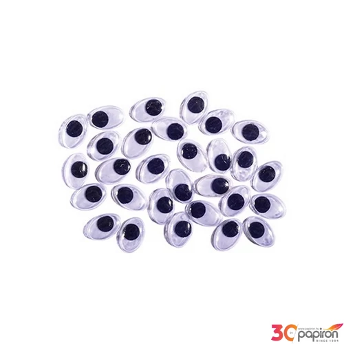 Mozgószem 10mm ovális Kreatív Junior, 30db/csomag