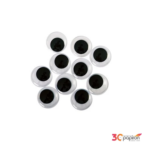 Mozgószem 28mm kerek Kreatív Junior, 10db/csomag
