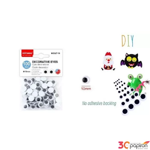 Mozgószem ragasztós 1cm 100db-os 25