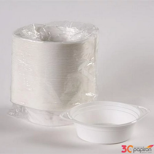 Műanyag gulyás tányélr tetőzhető 750ml 50db fehér