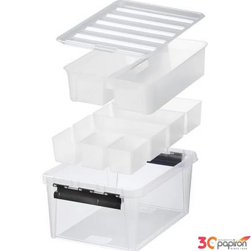 Műanyag tárolódoboz 7 rendezővel 400x300x180mm CSDSMART42