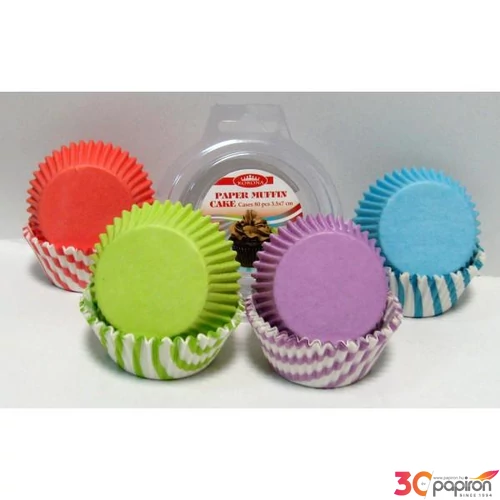 Muffin papír KORONA 3,5x7cm 2-4 színű 80db/csomag 