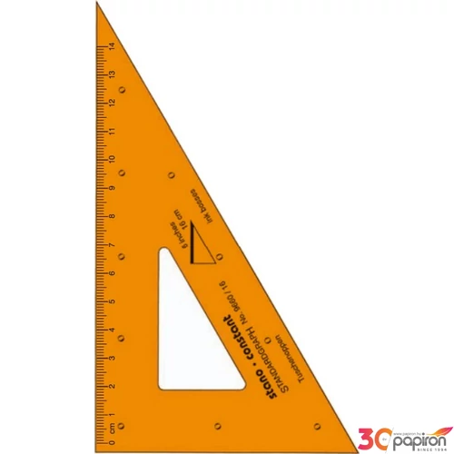 Műszaki vonalzó 16cm műanyag 45° S9645/16