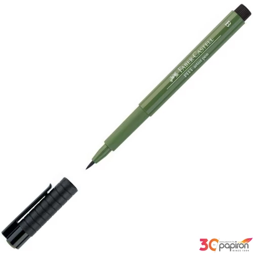 Faber-Castell művész filctoll Pitt tintás -B- sötétzöld AG-Pitt 167476