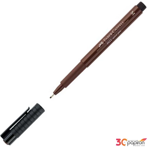 Faber-Castell művész filctoll Pitt tintás -M- metál világosbarna AG-Pitt 167375