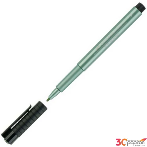 Faber-Castell művész filctoll Pitt tintás -1,5- metálzöld AG-Pitt 167394