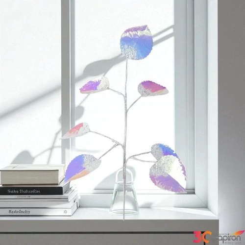 Selyemvirág művirág 24' 70 cm metál glitters színjátszós jégcsap színű levelekkel sdkae