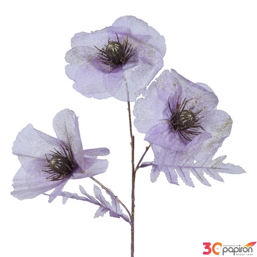 Selyemvirág - művirág 24' Lila-pipacs 13cmx19cmx76cm sdkae