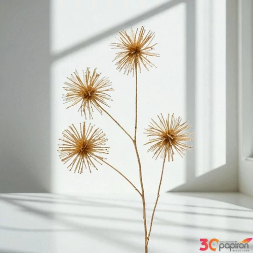 Selyemvirág művirág 24' arany, 4 virág 85cmx18cmx8cm sdkae