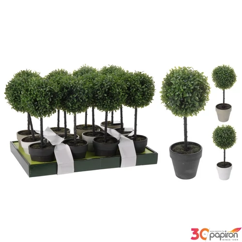Selyemvirág - művirág buxus ' álló, kaspóban kpm