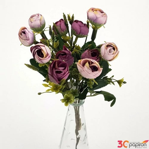 Művirág Begónia csokor Lila 30 cm