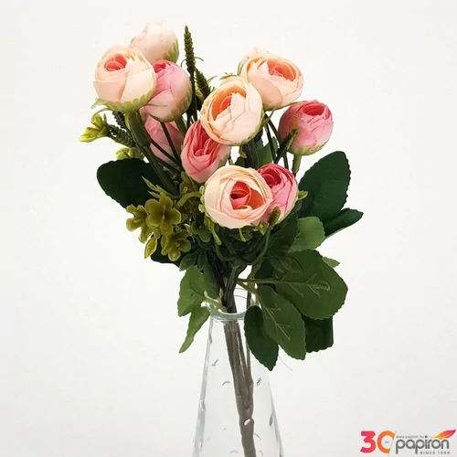 Művirág Begónia csokor Rózsaszín 30 cm