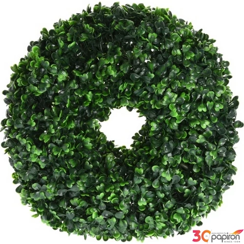 Koszorú Művirág Buxus 40cm zöld műanyag