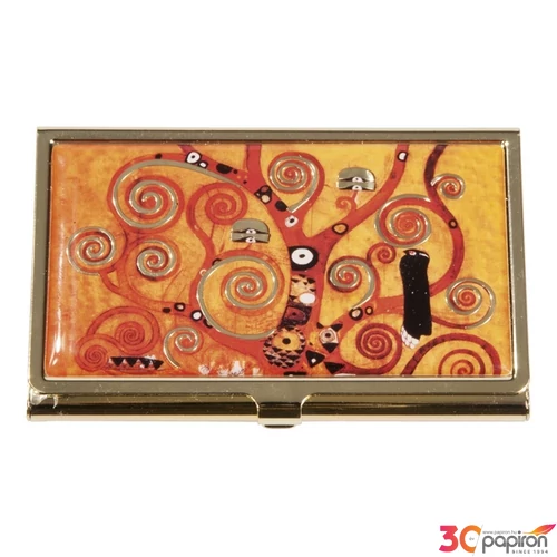 Névjegytartó fém 9,5x0,8x6cm Klimt : Életfa