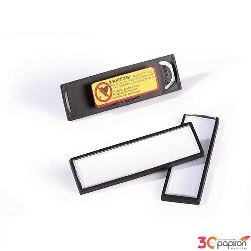 Névkitűző 17x67mm mágneses DURABLE CLIP CARD fekete